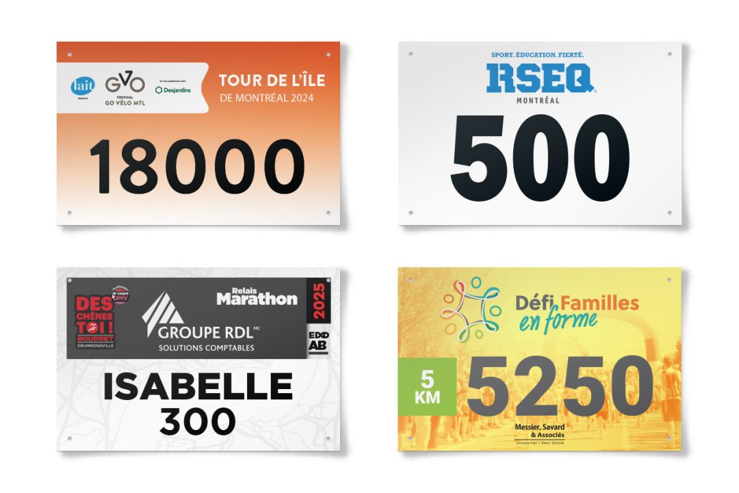 Dossard course sur route